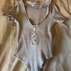Grey bodysuit size small